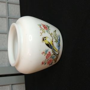 Vintage 1970's Glass  Avon Bird Milk Glass Ginger Jar